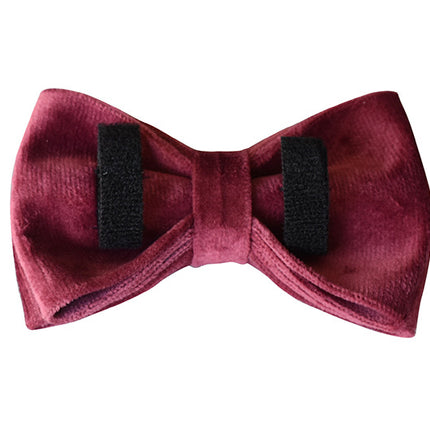 Velvet Dog Collar Double Microfiber Bowknot Pet Products