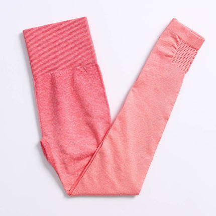 Elastic Fitness Gradient Sports Yoga Clothing Suit Women