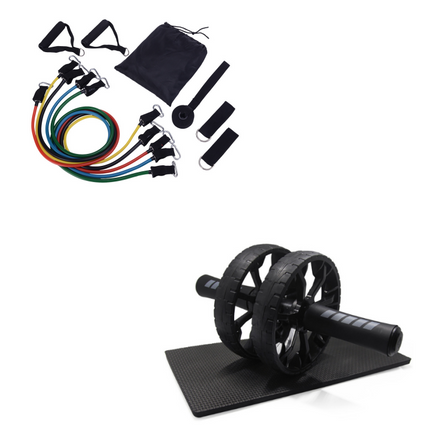 Keep Fit Wheels Slimming No Noise Abdominal Wheel Ab Roller for Gymnastics Exercise Fitness Equipment Muscle Trainer with Mat