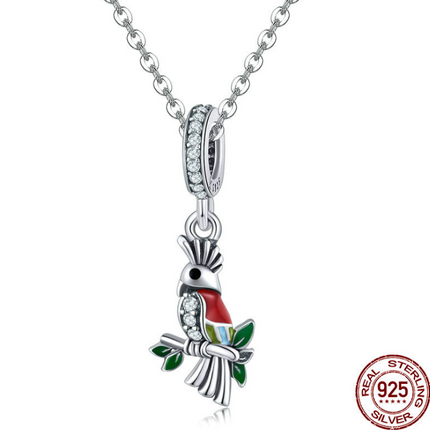 Small jewelry cute parrot pendant handmade DIY bracelet beaded necklace jewelry accessories