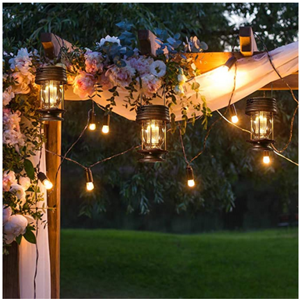Solar Outdoor Courtyard Balcony Railing Chandelier Decoration Home Garden Fence