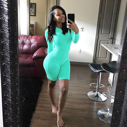 Sports running fitness jumpsuit shorts