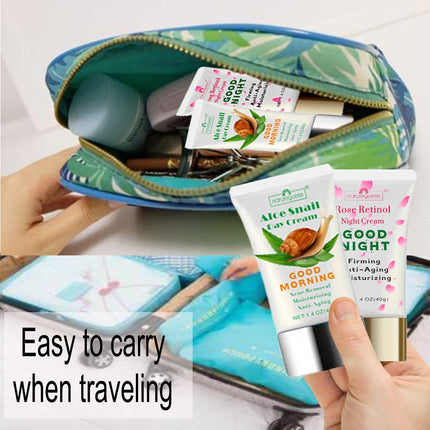 Aloe Snail Cream Retinol Day Night Face Serum Whitening Moisturizing