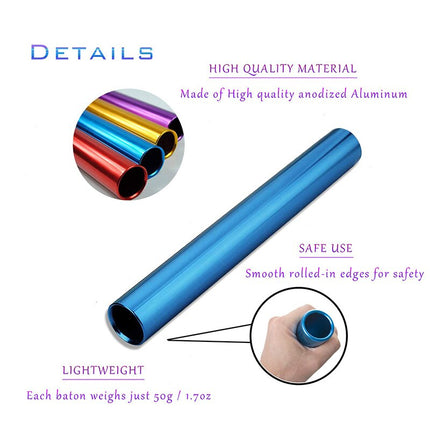 Aluminum Track Field Relay Batons Race Equipments For Running Race