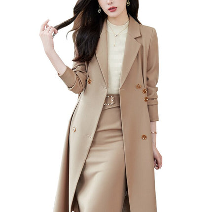 Black Apricot Coffee Office Ladies Formal Skirt Suit Women Female Long