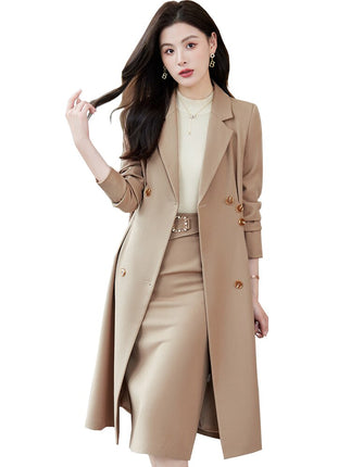 Black Apricot Coffee Office Ladies Formal Skirt Suit Women Female Long