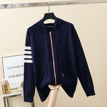 Black Hoodies Women's Sweatshirts Coat Clothes Pocket Jacket Harajuku