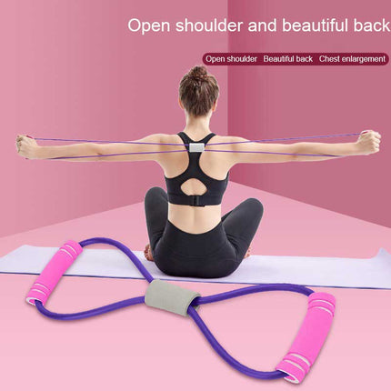 Chest Expander Eight-word Shoulder Beauty Back Device Pulling Rope