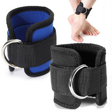 D Ring Ankle Anchor Strap Belt Gym Cable Attachment Thigh Leg Strap