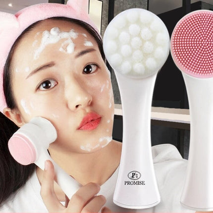 Double-sided Silica Gel Cleansing Brush Soft Fiber Cleansing Brush