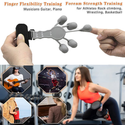 Finger Gripper Guitar Finger Exerciser Strengthener 6resistant