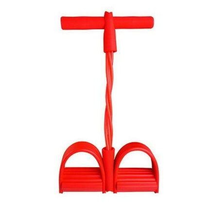 Fitness Gum 4 Tubes Foot Pedal Pull Rope Resistance Exercise Yoga