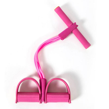 Fitness Gum 4 Tubes Foot Pedal Pull Rope Resistance Exercise Yoga