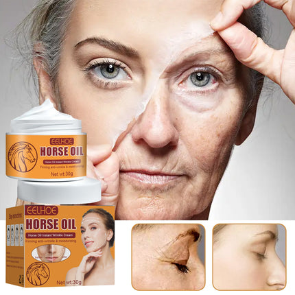 Horse Oil Anti Aging Remove Wrinkles Cream Moisturizing Collagen Lift