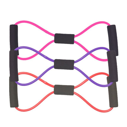 Hot Yoga Gum Fitness Resistance 8 Word Chest Expander Rope Workout