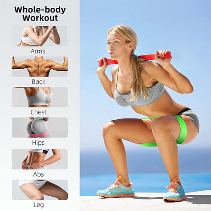 Latex Resistance Bands Fitness Set Rubber Loop Bands Strength Training