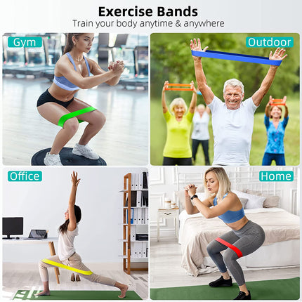 Latex Resistance Bands Fitness Set Rubber Loop Bands Strength Training