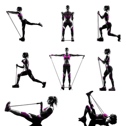 Level 5 Resistance Band with Handles Yoga Drawstring Elastic Fitness