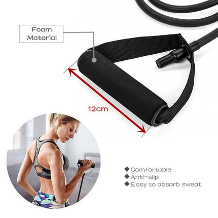 Level 5 Resistance Band with Handles Yoga Drawstring Elastic Fitness