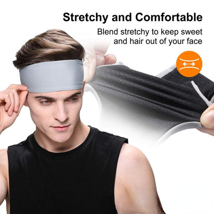 Men Sweatband Sports Headband Stretch Elastic Women Yoga Running Hair