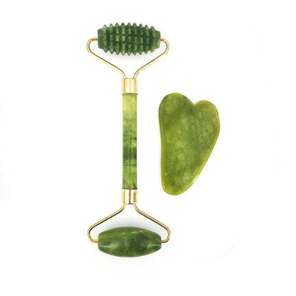 Natural Jade Roller Massager For Face Roller Gua Sha Jade Stone Face