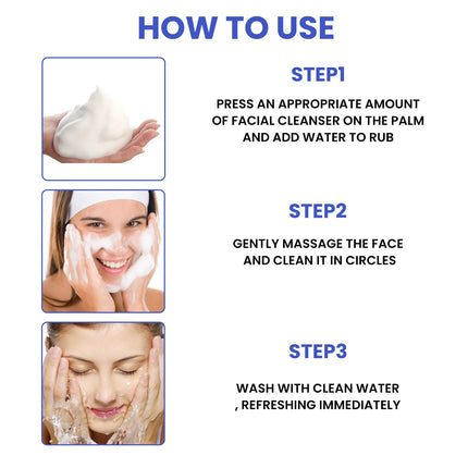 Nicotinamide Whitening Facial Cleanser Foam Face Wash Remove Melasma