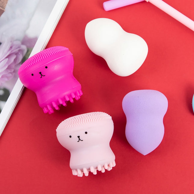 Octopus Face Brush Cosmetic Egg Set Box Color Random Beauty Makeup