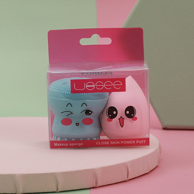Octopus Face Brush Cosmetic Egg Set Box Color Random Beauty Makeup