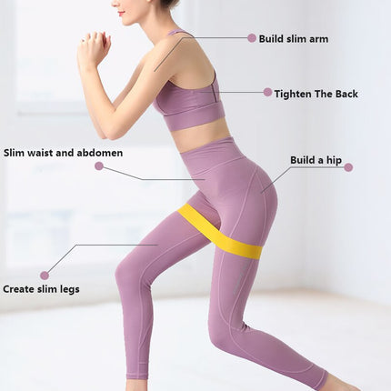 Portable Fitness Workout Equipment Rubber Resistance Bands Yoga Gym