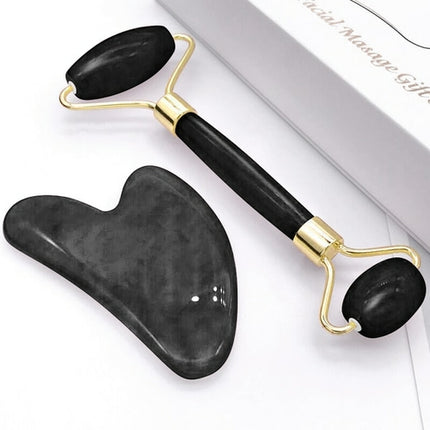 Resin Roller Face Massager 7 Colors Gua Sha Set Scraping Board Facial