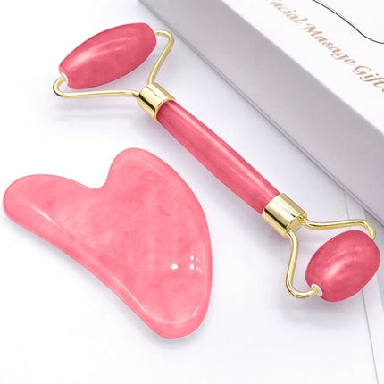 Resin Roller Face Massager 7 Colors Gua Sha Set Scraping Board Facial