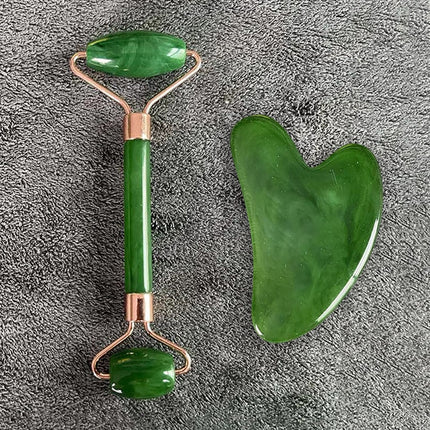 Resin Roller Face Massager 7 Colors Gua Sha Set Scraping Board Facial