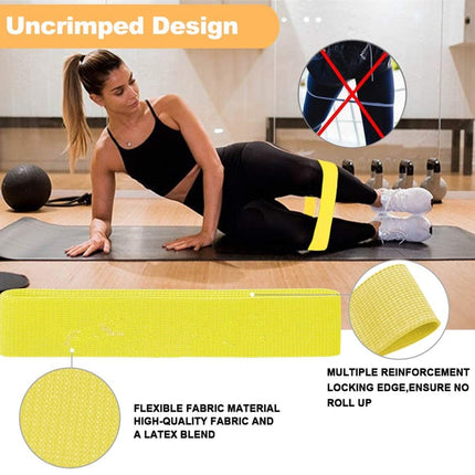 Resistance Exercise Fabric Bands Set Non-slip Booty Workout Fitness