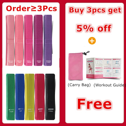 Resistance Exercise Fabric Bands Set Non-slip Booty Workout Fitness
