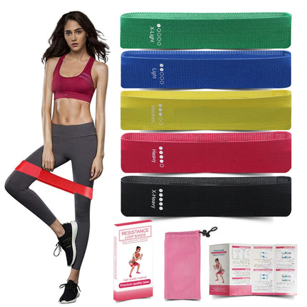 Resistance Exercise Fabric Bands Set Non-slip Booty Workout Fitness