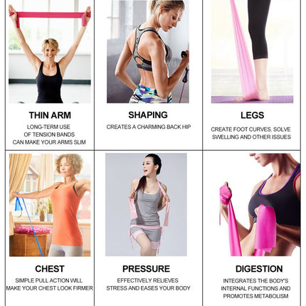 Training Fitness Gum Exercise Gym Strength Resistance Bands Pilates