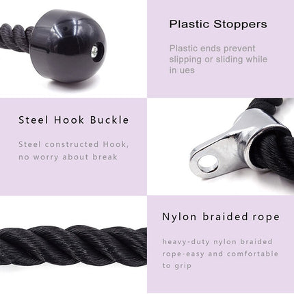 Tricep Workout Rope Tension Cord for Exercise