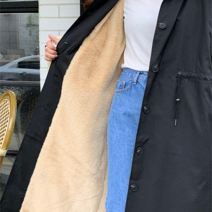 Winter Coat Women Long Oversize Fashion Cashmere Wool Outerwear Female