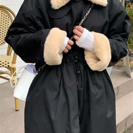 Winter Coat Women Long Oversize Fashion Cashmere Wool Outerwear Female