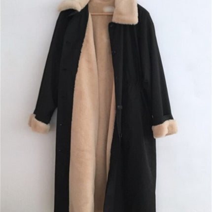 Winter Coat Women Long Oversize Fashion Cashmere Wool Outerwear Female