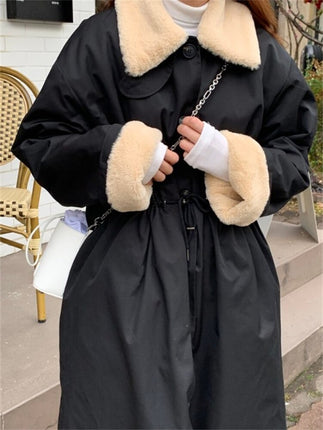 Winter Coat Women Long Oversize Fashion Cashmere Wool Outerwear Female
