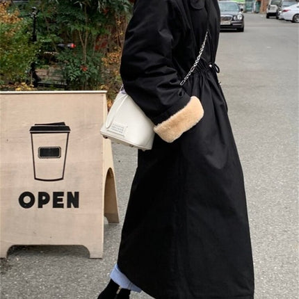 Winter Coat Women Long Oversize Fashion Cashmere Wool Outerwear Female