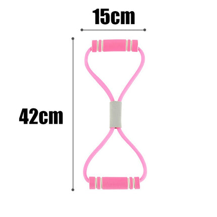 Yoga Resistance Bands 8 Word Chest Expander Gym Fitness Workout Muscle
