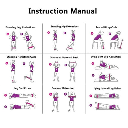 Yoga Resistance Bands Level 5 Rubber Training Pull Rope Exercises