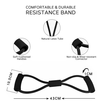 Yoga Resistance Exercise Bands Gym Fitness Equipment Pull Rope 8 Word