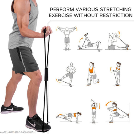 Yoga Resistance Exercise Bands Gym Fitness Equipment Pull Rope 8 Word