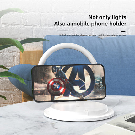 2 In 1 Wireless Charging 3 Gear Creative LED Small Night Light Portable Phone Stand Folding Bedside Lamp 15W Fast Charging