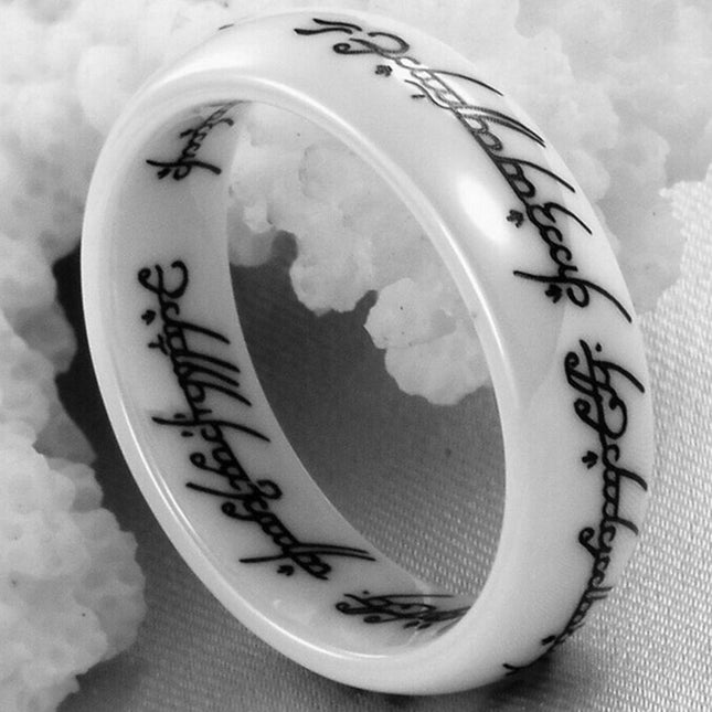 Ceramic Ring Men's Jewelry Jewelry Glossy Laser