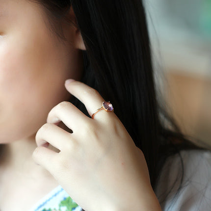 Japanese Light Jewelry Natural Amethyst Hand Jewelry