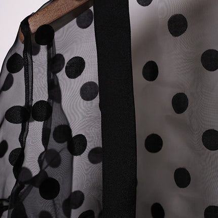 Cross-border Polka Dot Perspective Cardigan Long Shawl